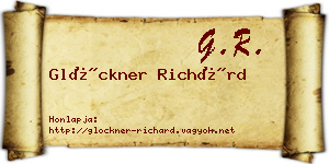 Glöckner Richárd névjegykártya